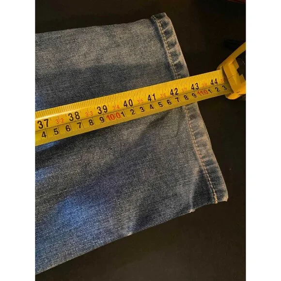 BKE Derek Mens 38 R Distress Jeans Straight Denim Pants